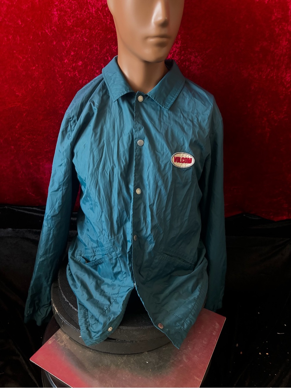 Volcom Teal Windbreaker Jacket
